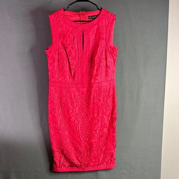 Tadashi Shoji Elegant coral Dress size 16 - Picture 2 of 8